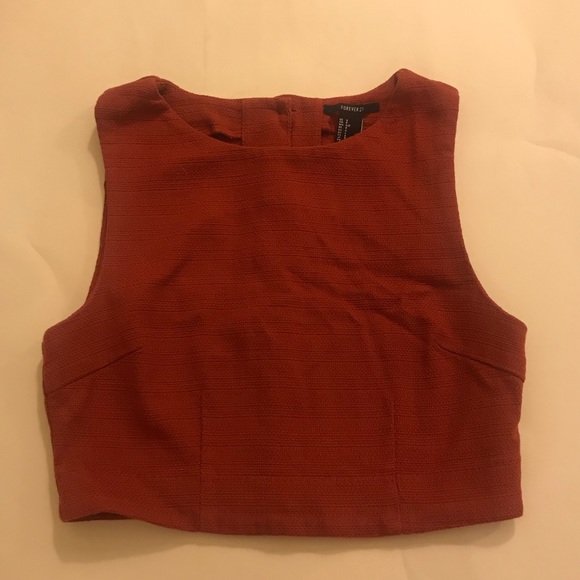 Forever 21 Tops - Burnt Red Cropped Tank Forever 21 Tops - Burnt Red Cropped Tank
